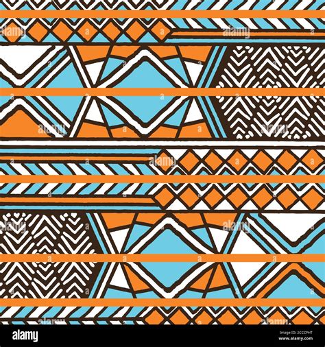 Tribal Ethnic Colorful Bohemian Pattern With Geometric Elements