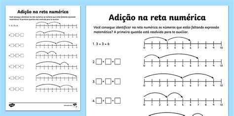 Exemplos De Reta Numérica - Atividade de adição na reta numérica (creat de profesori)