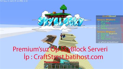 Minecraft Efsane Op SkyBlock Server Tanıtımı 1 8x CraftStrest