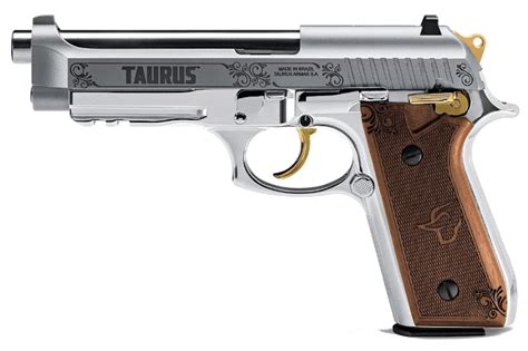 Taurus PT92 Special Edition 9mm Stainless With Gold Trim Trust Trade