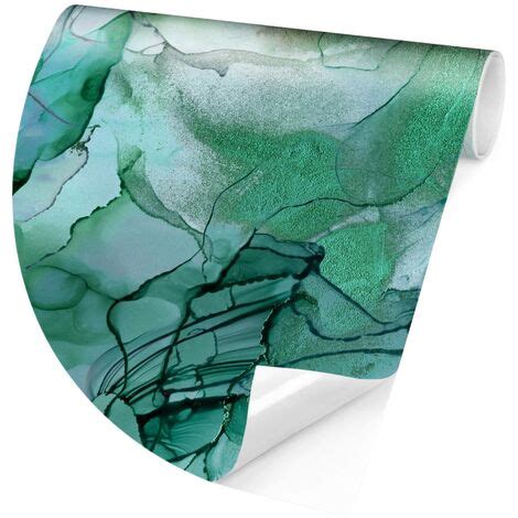 Papier Peint Rond Autocollant Emerald Colored Storm Cm