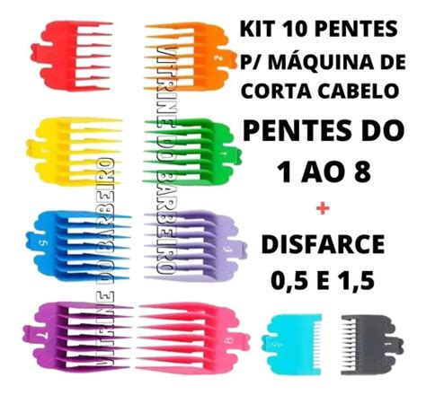 Kit Barbeiro Pentes Guia Pentes Disfarce Incluso Mercadolivre