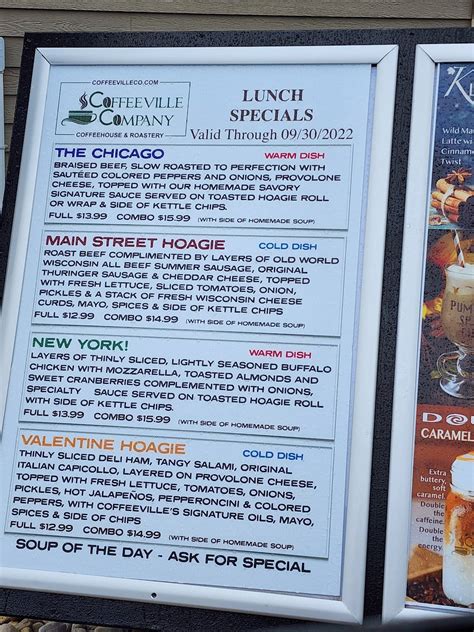 Menu At Coffeeville Company Cafe Jackson