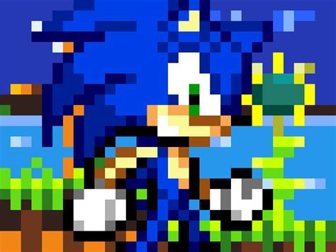 Edición green hill sonic Herramienta gratuita de dibujo en línea de