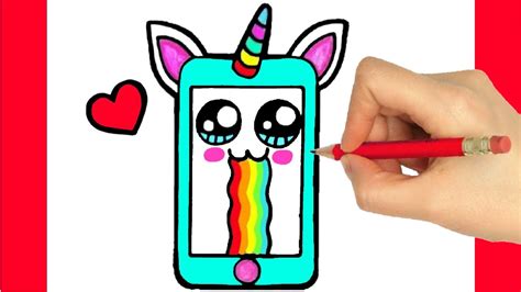 COMO DIBUJAR UN TELEFONO CELULAR KAWAII YouTube