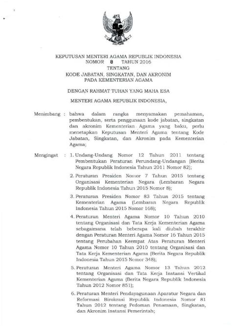 PDF KEPUTUSAN MENTERI AGAM A REPUBLIK INDONESIA NOMOR 8 TAHUN