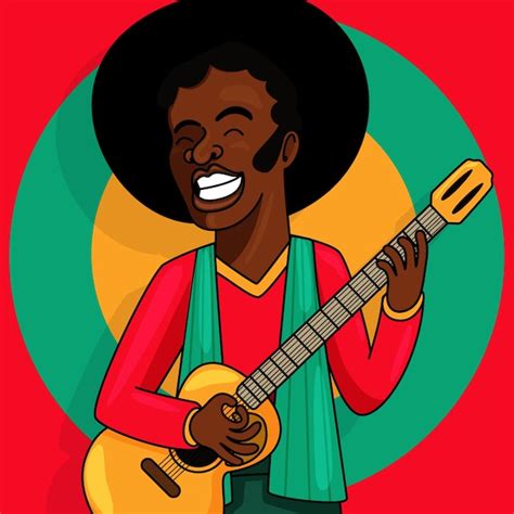 Ilustraci N De Persona Negra Feliz Dibujada A Mano Vector Premium