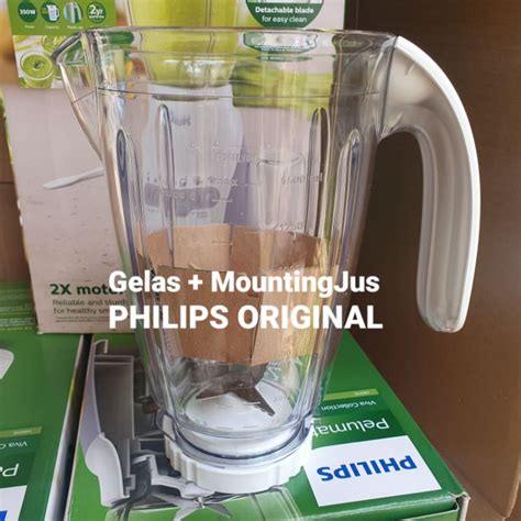 Jual Set GELAS JUS Plastik BLENDER PHILIPS Original Hr 2115 2116 2071