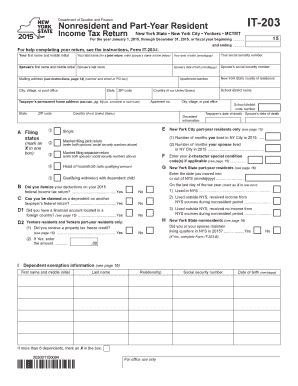 Fillable Online Nystax Form It Nonresident And Part Year