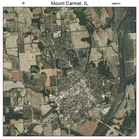 Aerial Photography Map of Mount Carmel, IL Illinois