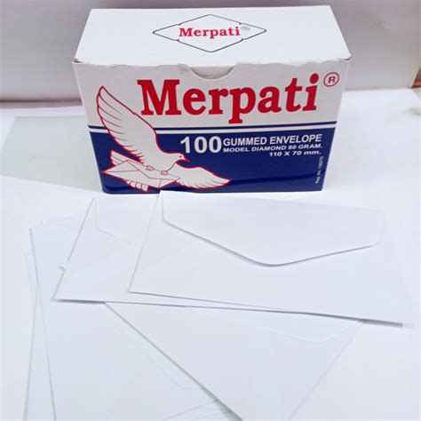 Jual KIKI AMPLOP MERPATI MINI 110x70mm Isi 100 Lembar Pack