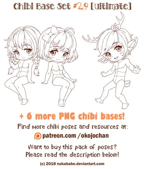 Chibi Pose Reference (Ultimate Chibi Base Set #29) by Nukababe | Chibi ...