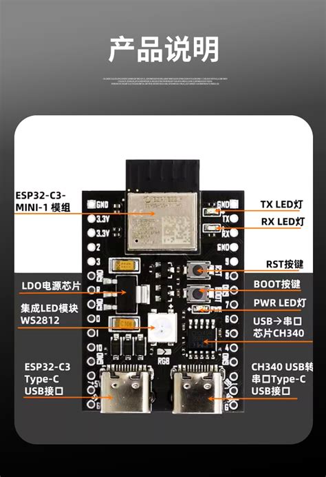 Placa De Desarrollo Esp32 s3 devkitc 1 Módulo Wroom 1 n16r8 Esp32 c3