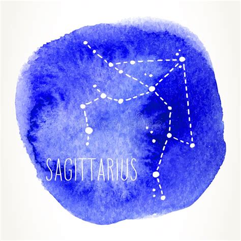 Watercolor Drawing Sagittarius Stock Illustrations Watercolor