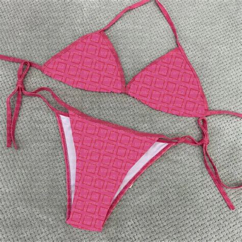 Traje De Ba O De Bikini Acolchado De Estampado Floral Rosa Para Mujeres Para El Surf De La Playa