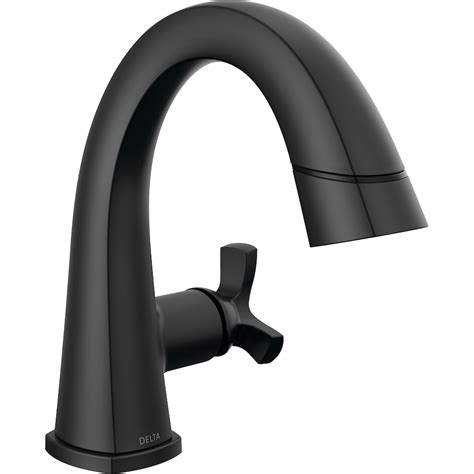 Delta Stryke Single Handle Single Hole Bathroom Faucet With Pull Down