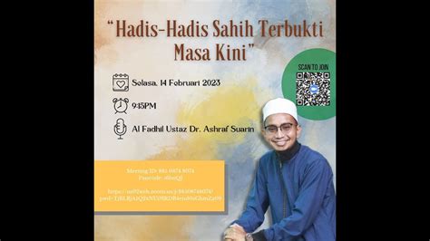 Hadis Hadis Sahih Terbukti Masa Kini Siri Ke Al Fadhil Ustaz Dr