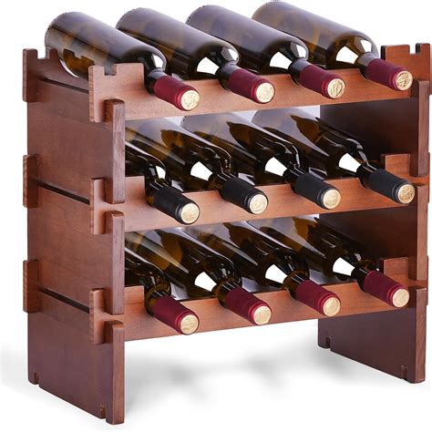 Amazon Iwntwy Wine Rack Bottles Tier Stackable Wine Racks