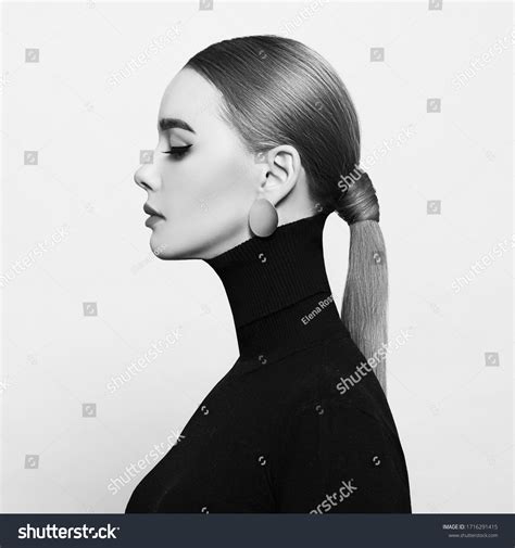 Black White Art Studio Portrait Beautiful Stock Photo 1716291415 | Shutterstock