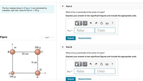 Solved ? Part A The four masses shown in (Figure 1) are | Chegg.com