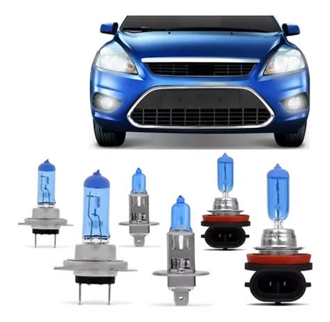 Kit Lampadas Ford Focus 2009 2010 2011 2012 2013 Super Brancas Farol H7