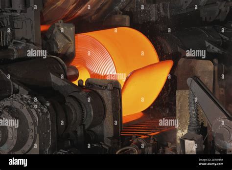 Red Hot Steel Coil In Steel Factory India Stock Photo Alamy