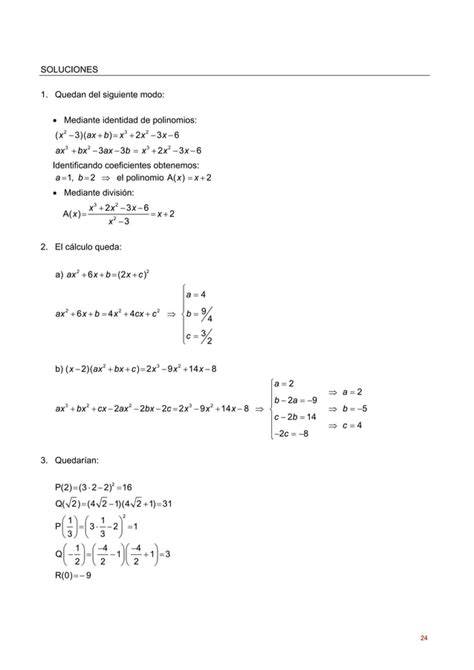 Polinomios Fracciones Algebraicas Pdf