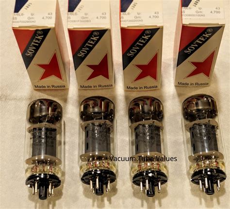 Sovtek Factory Platinum Matched Quad Four L Wgc Power Tubes