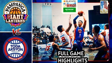 MPBL Highlights Pampanga Giant VS Quezon City Toda Aksyon May 2