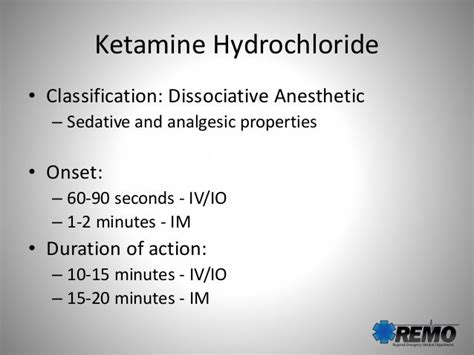 Ketamine Education 2014