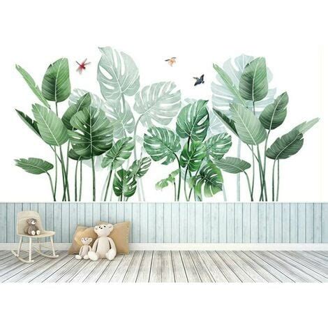 Stickers Muraux Plante Tropical Autocollant Feuille Palmier