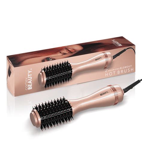 Cortex Beauty 2 Volumizing Blowout Hot Brush For Straight And Curly Styles With Anti Frizz