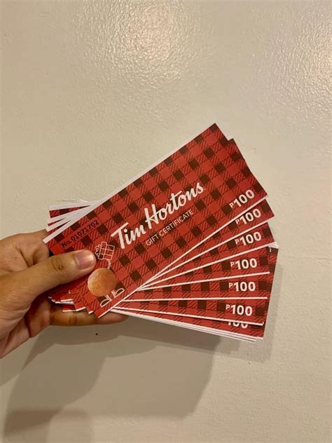 Tim Hortons T Certificate 100s 4k Just For 3k Tickets