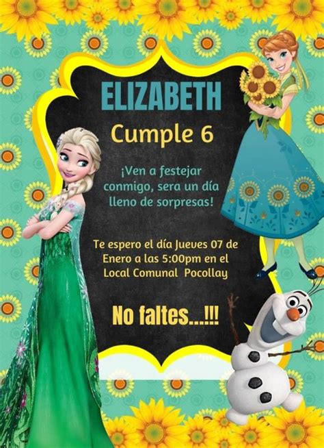 Invitaciones De Frozen Para EDITAR GRATIS Whatsapp