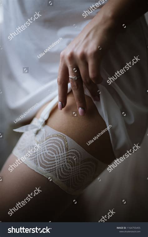 Sexy Bride White Lingerie Close Wedding Stock Photo Shutterstock