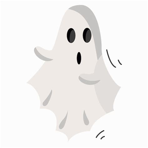 Premium Vector White Scary Ghost Flying Ghost Vector Illustration For