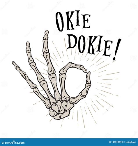 Okay Gesture Vector Illustration Cartoondealer