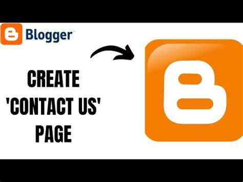 How To Create A Contact Us Page In Blogger Youtube