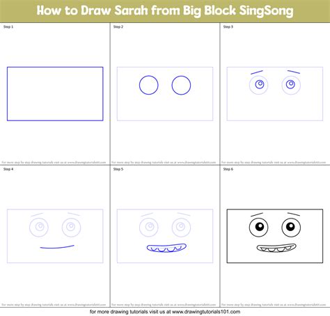 How To Draw Sarah From Big Block SingSong Big Block SingSong Step By