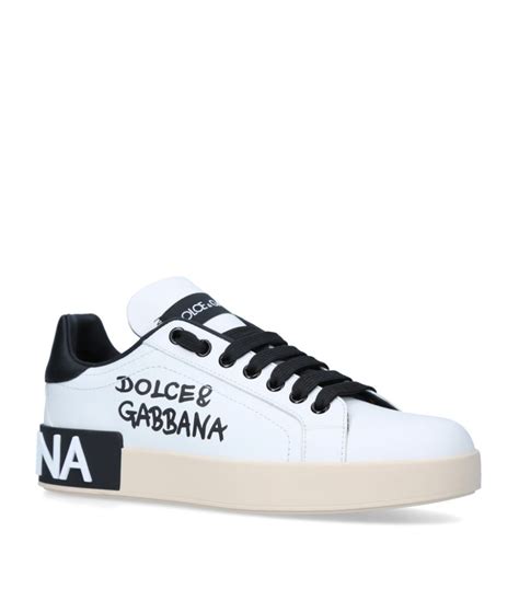 Dolce Gabbana Portofino Script Sneakers Harrods US