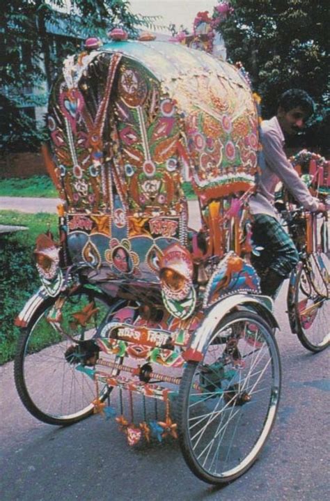 Bangladesh Rickshaw Paintings Tricycle Hippy Dhaka Mobile Art Gallery