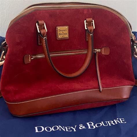 Dooney And Bourke Bags Dooney Bourke Red Suede And Leather Satchel