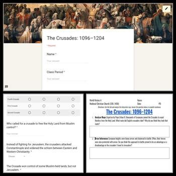 Interactive Map: The Crusades (1096–1204) by Tech that Teaches | TPT