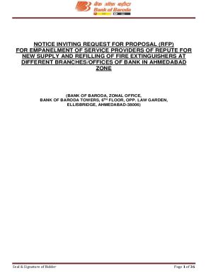 Fillable Online Notice Inviting Request For Proposal Rfp For