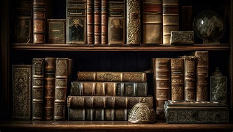 Old Books On A Bookshelf