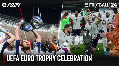 Ea Sports Fc Vs Efootball Uefa Euro Trophy Celebration