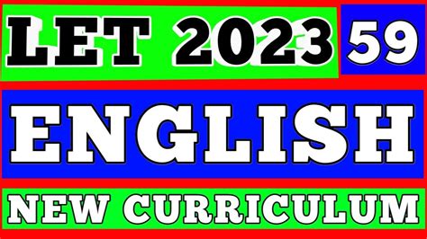 English Major New Curriculum Licensure Examination For Teachers Let