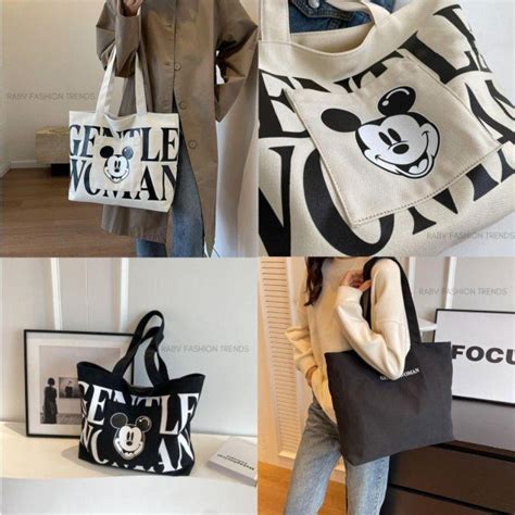 Gentlewoman Canvas Bag Gentle Woman Mickey Mouse Canvas Tote Bag