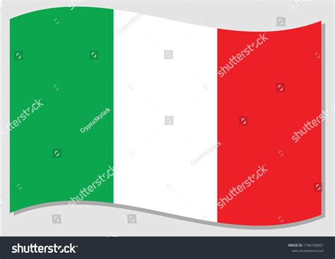 Waving Flag Italy Vector Graphic Waving Stock Vector Royalty Free