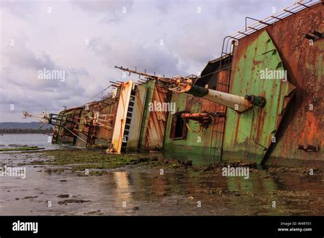 The Capsized Bangkai Kapal Fv Viking Ship Stock Photo Alamy